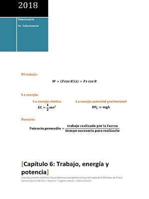 Capítulo 6: Trabajo, energía y potencia